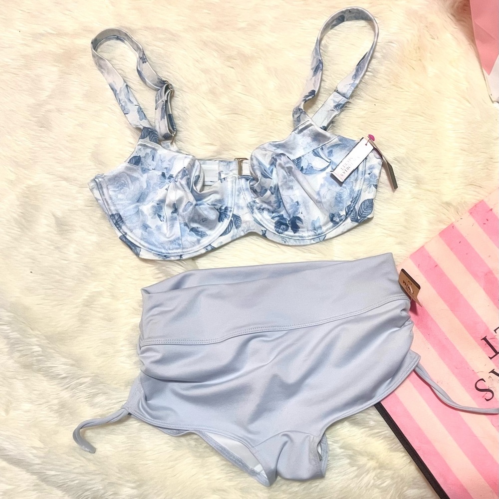 Victorias Secret swim suit blue floral